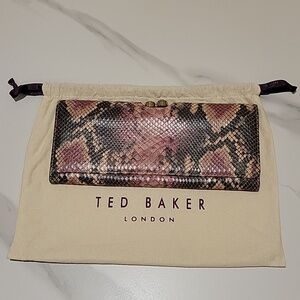 Ted Baker Large Snake Leather Clutch / Wallet